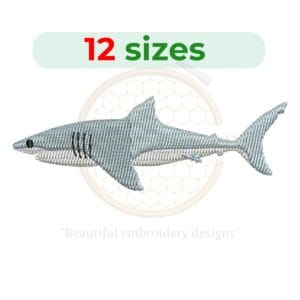 Buy Shark machine embroidery design