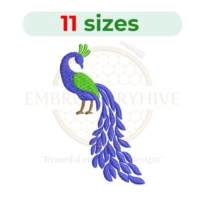 Buy Peacock machine embroidery design