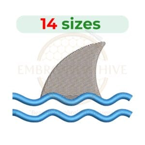 Buy Shark Fin machine embroidery design