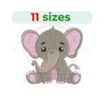 Buy Baby elephant embroidery design for machines