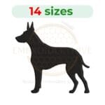 Buy Doberman Pinscher machine embroidery design