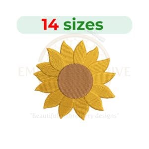 Buy Sunflower machine embroidery design