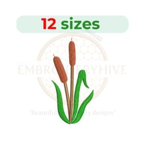 Buy Machine embroidery design of cattails