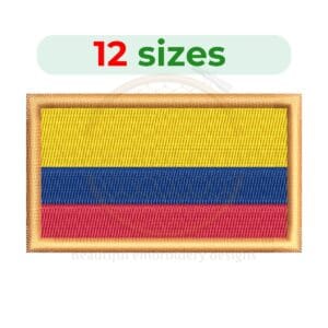 Buy Colombia flag machine embroidery design