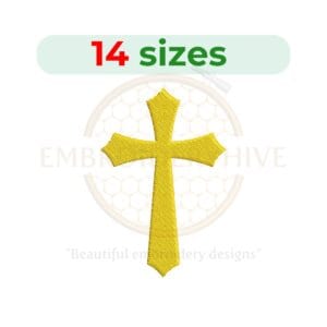 Buy cross machine embroidery design for Christian and Easter projects