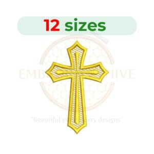 Buy holy cross machine embroidery design for Easter and religious projects