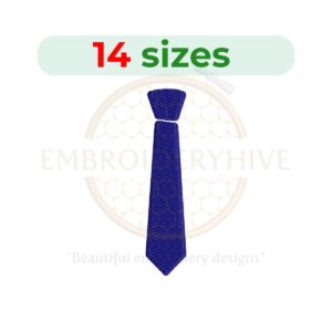 Neck tie embroidery design available in 14 sizes, perfect for formal-themed embroidery projects.