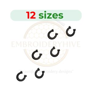 Horseshoe Footprints Embroidery Design - Fill Stitch for Machine Embroidery