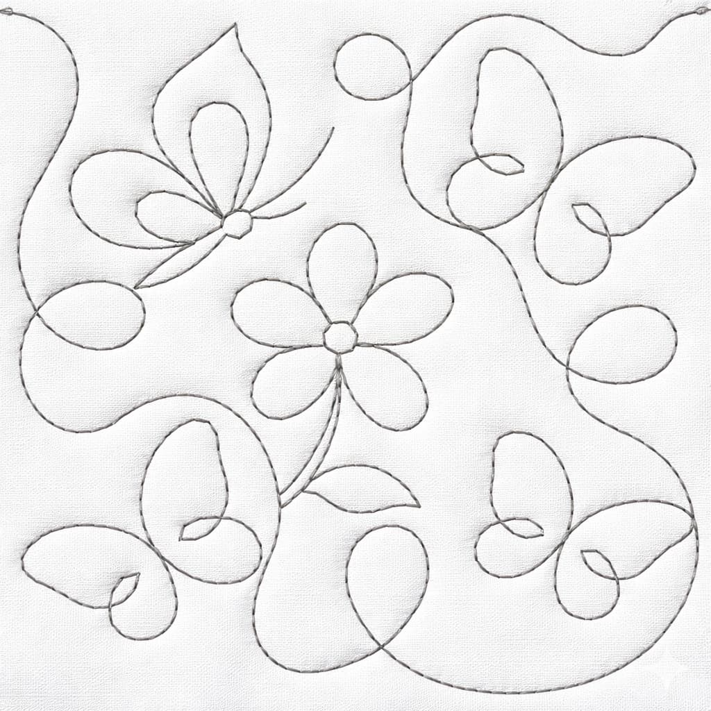 Butterfly Quilting Embroidery Design | Edge to Edge Quilt Block - Image 5