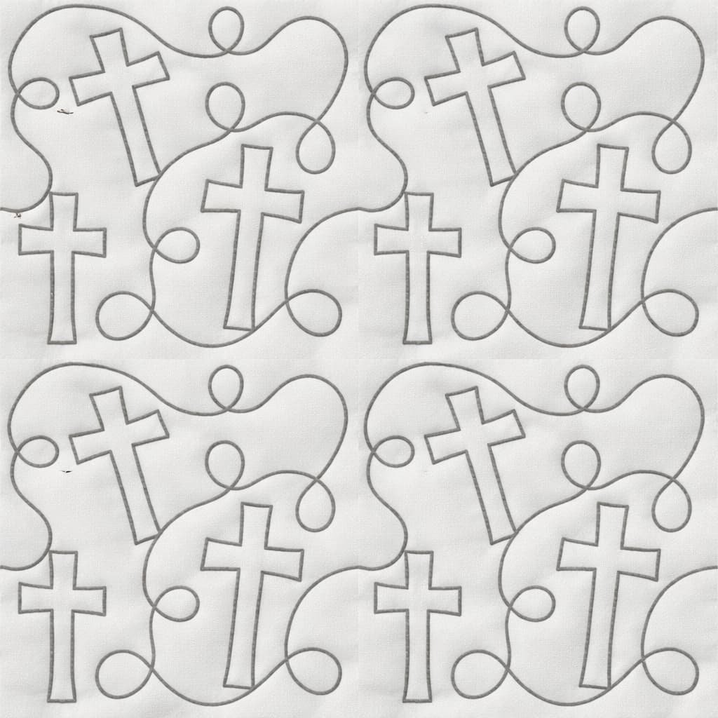 Cross Quilting Embroidery Design | Edge to Edge Quilt Block - Image 6
