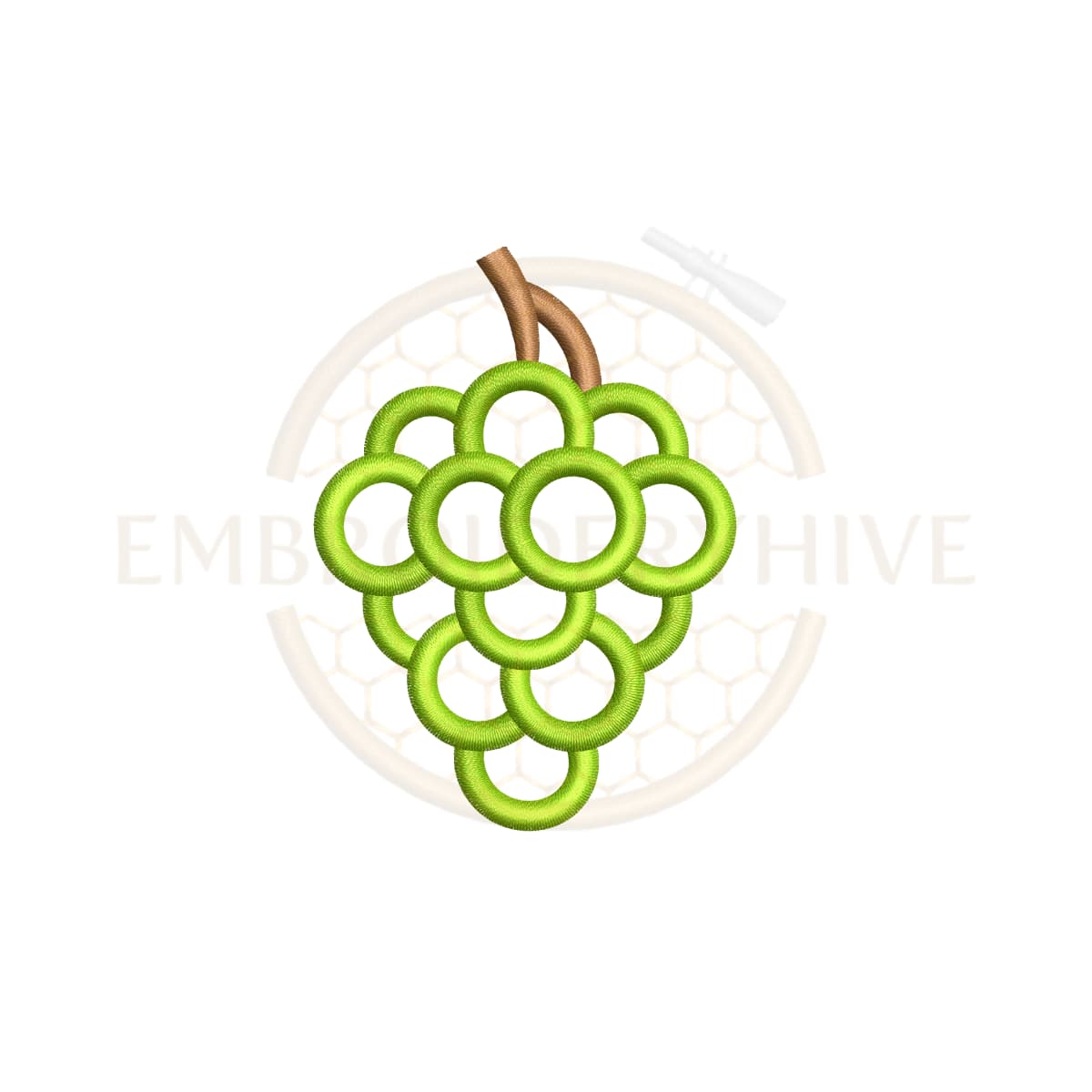 Grapes Applique Embroidery Design (3–7.5 inch) - Image 2