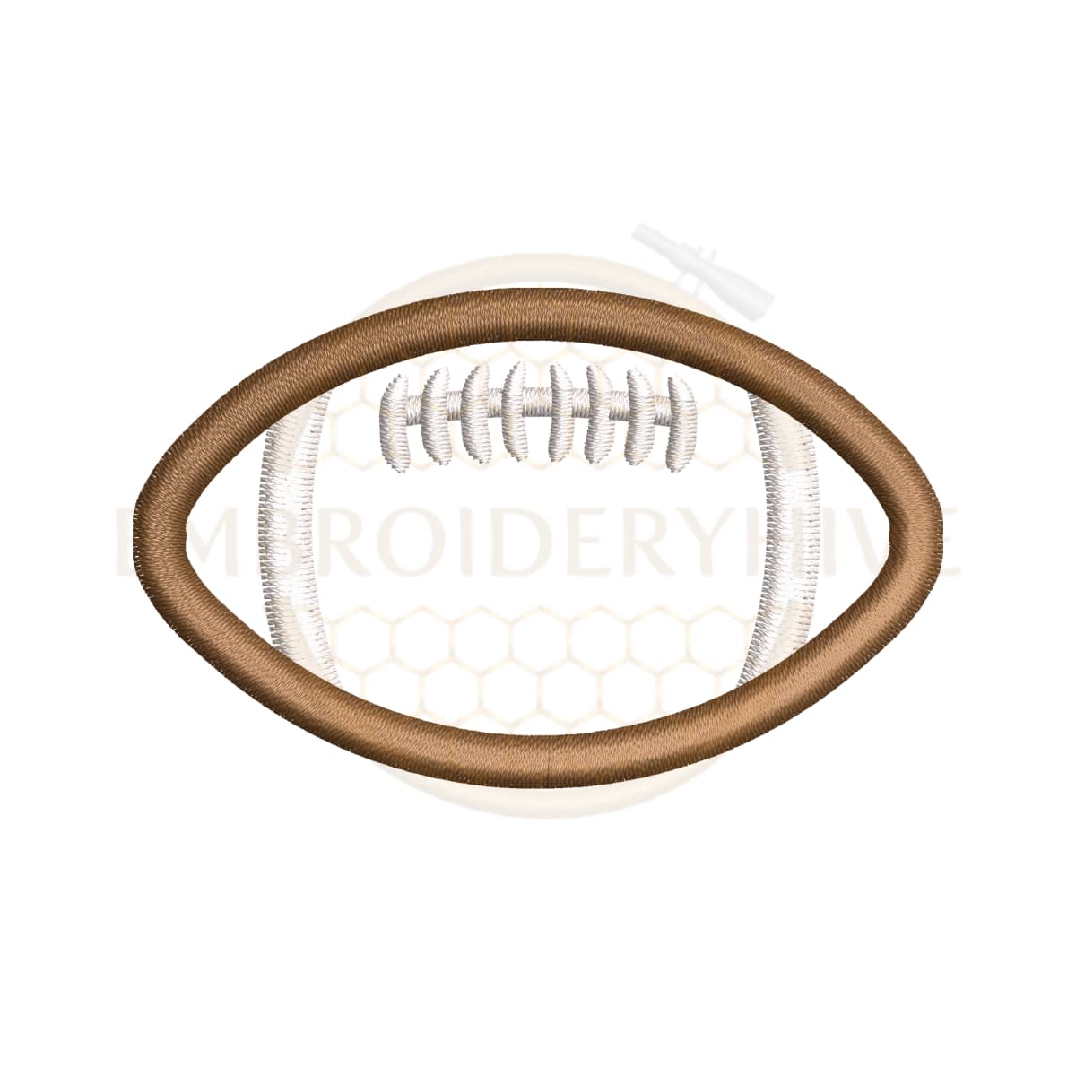 Football Applique Embroidery Design (2–7.5 inch) - Image 2