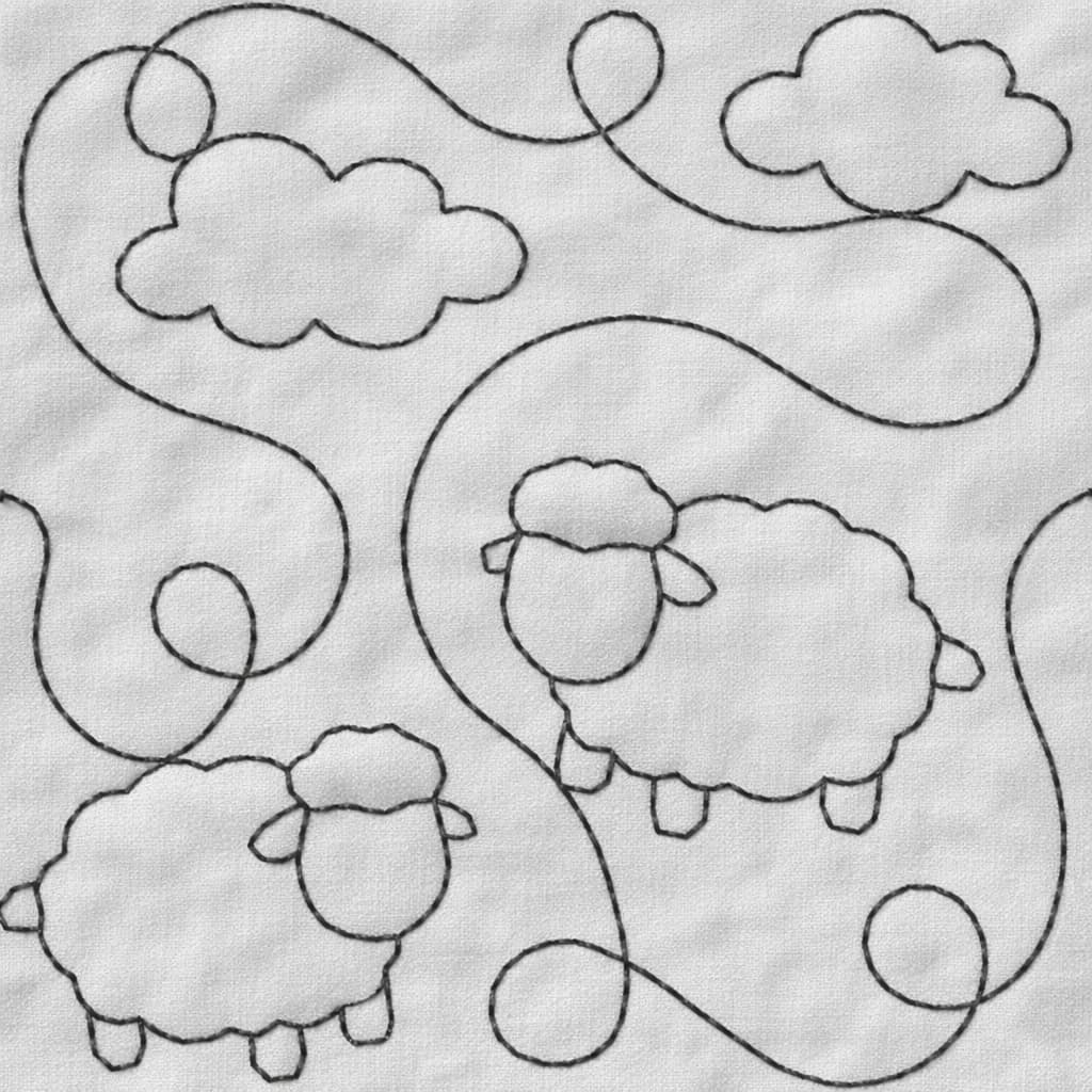 Sheep Quilting Embroidery Design | Edge to Edge Quilt Block - Image 5