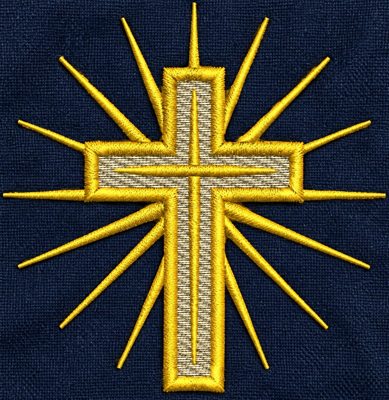 Gold Cross Embroidery design - Image 3