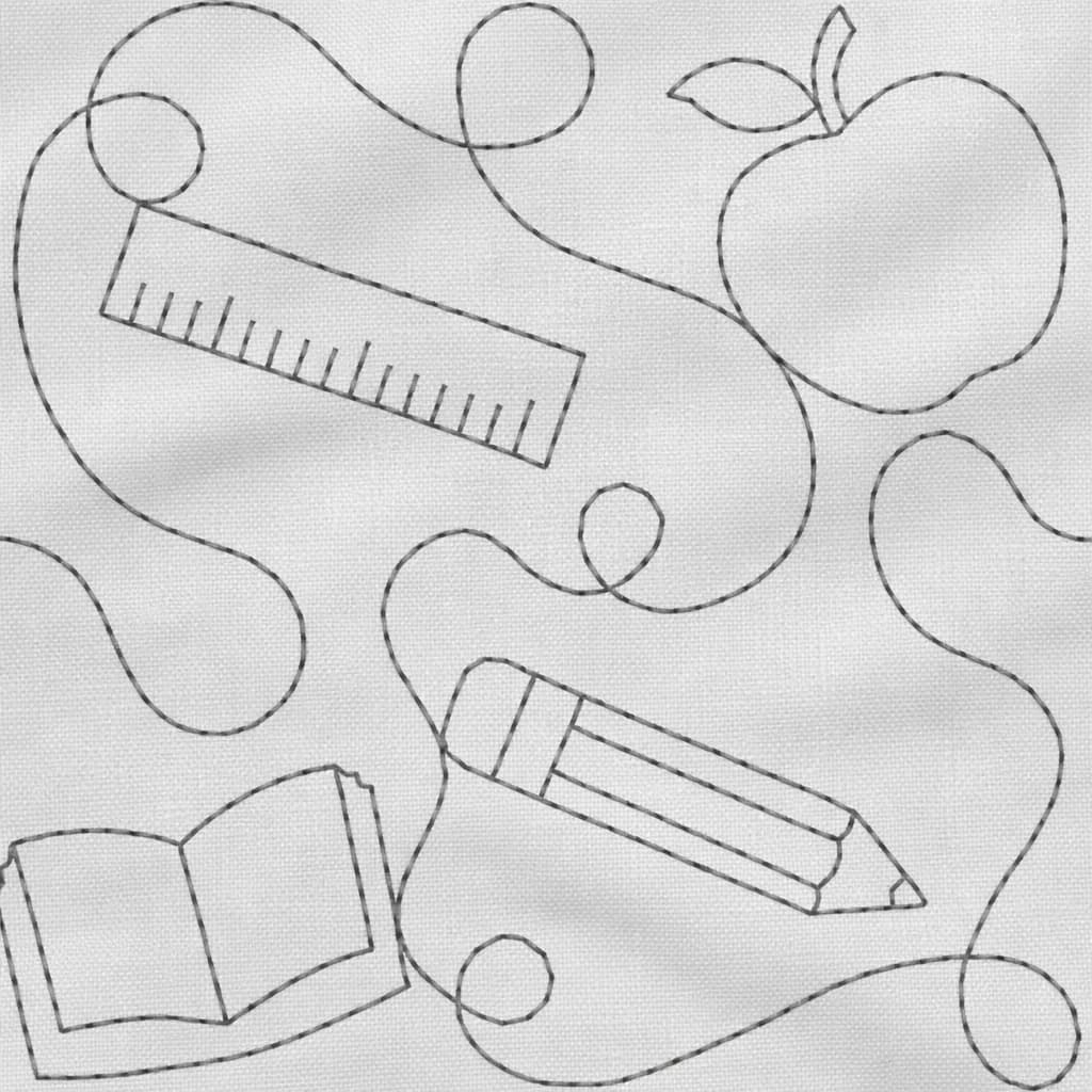 Teacher Quilting Embroidery Design | Edge to Edge Quilt Block - Image 5