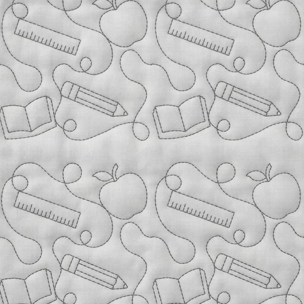 Teacher Quilting Embroidery Design | Edge to Edge Quilt Block - Image 6