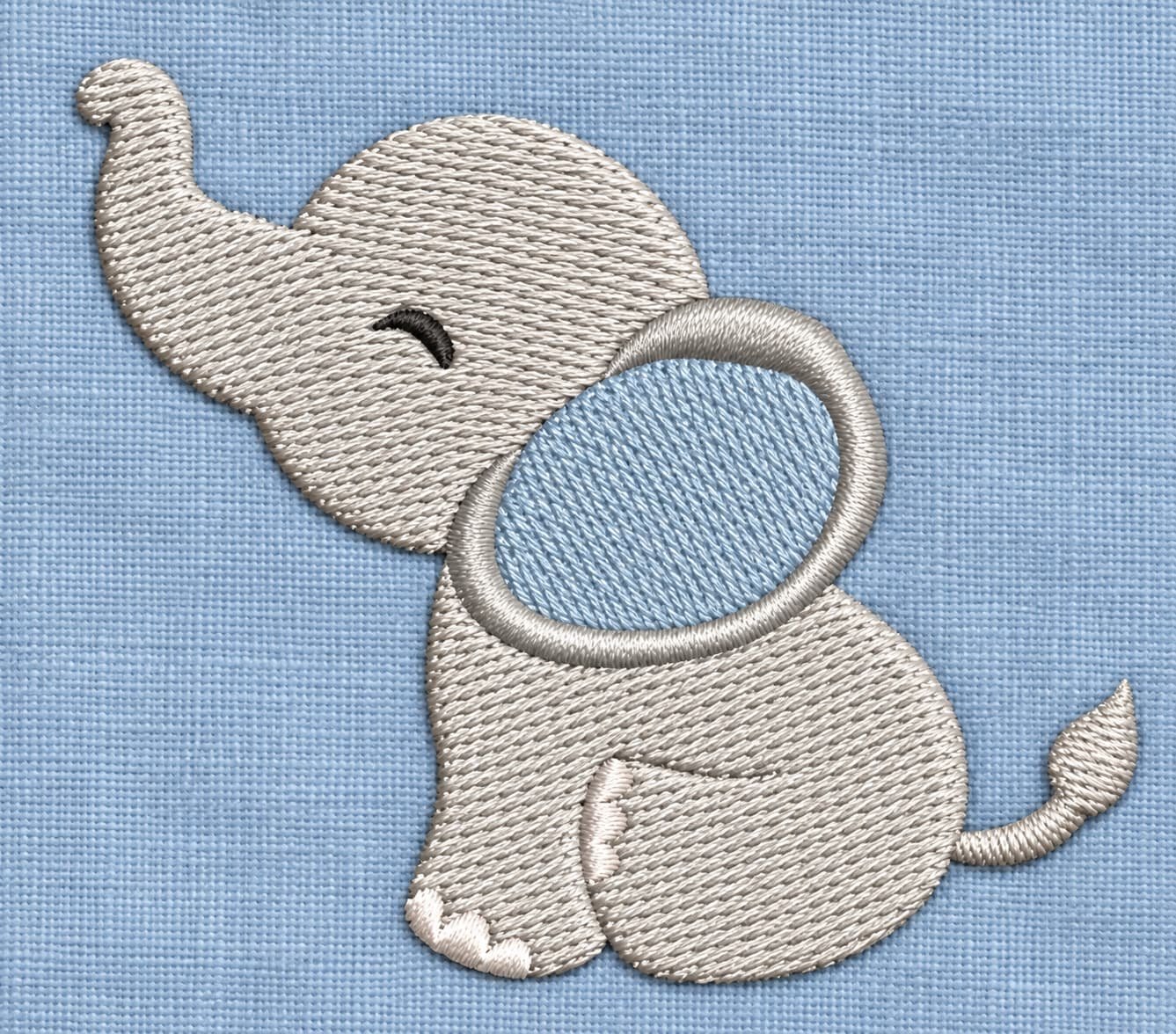 Baby Elephant Embroidery Design - Image 3