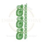 Flower Border Embroidery Design (E-0653) – Digital Download for Machine Embroidery