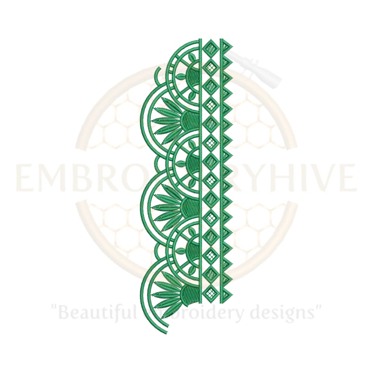 Machine embroidery Border Embroidery Design (E-0606), digital download. Ideal for home decor and fashion projects. Multiple formats available.