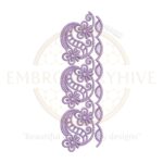 Flower Border Embroidery Design (E-0673) – Digital Download for Machine Embroidery – Ideal for Home Décor and Women’s Clothing