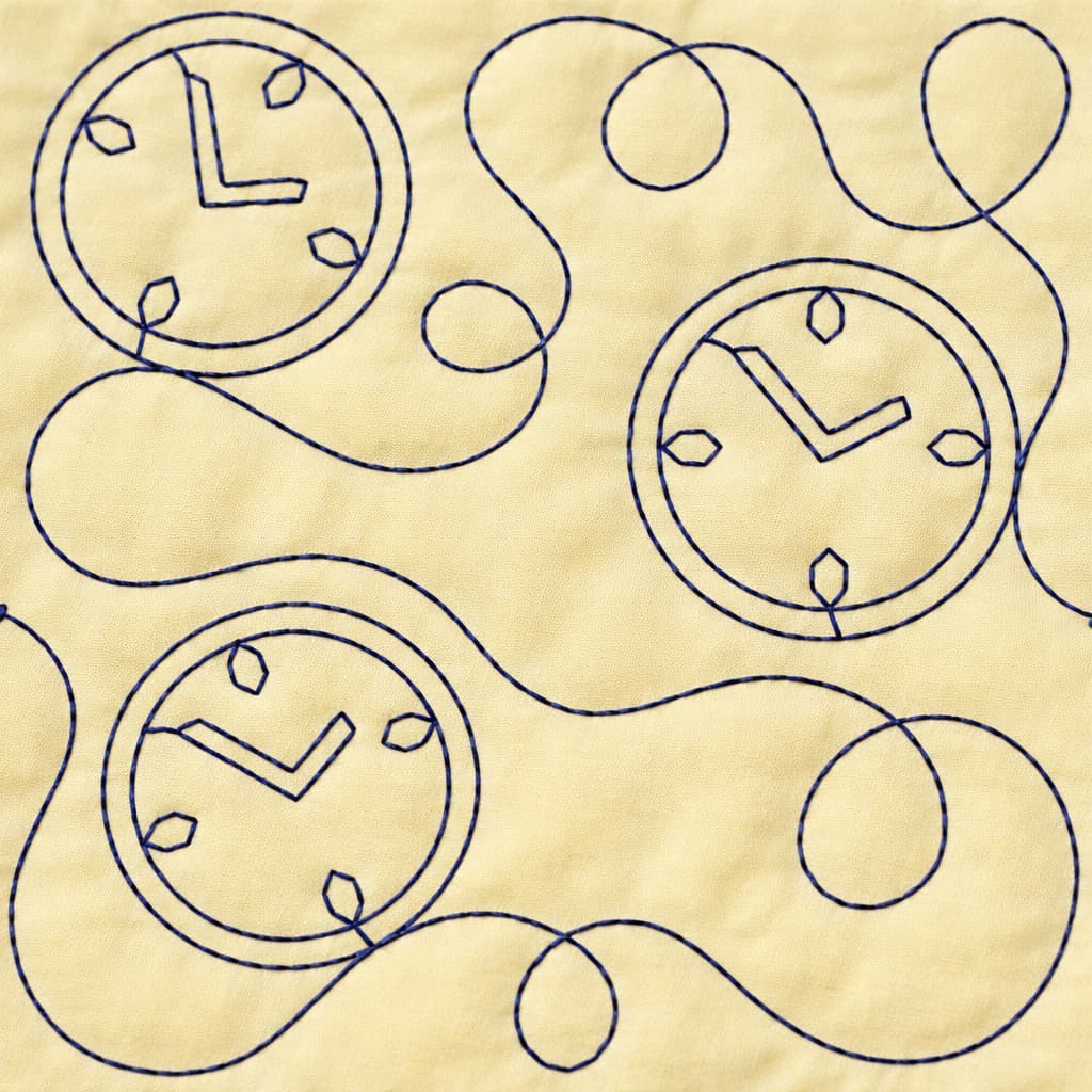 Clock Quilting Embroidery Design | Edge to Edge Quilt Block - Image 4