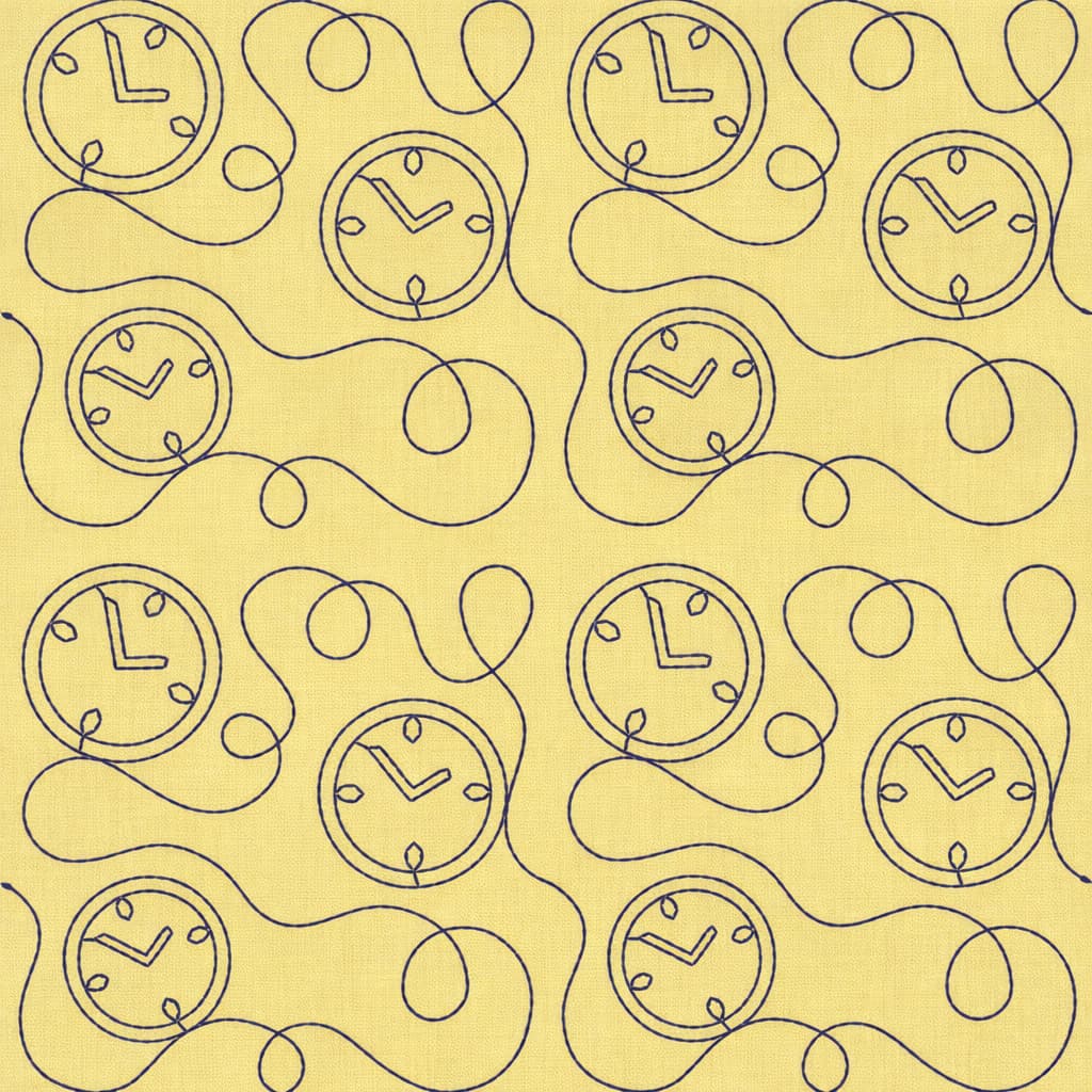 Clock Quilting Embroidery Design | Edge to Edge Quilt Block - Image 5
