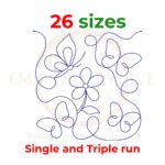 Butterfly Quilt Block Embroidery Designs in 26 Sizes, Single-Run and Triple (Bean) Stitch, Digital File Download