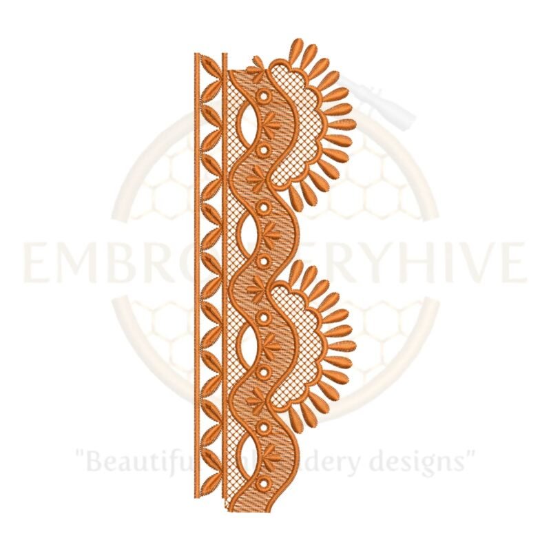 Flower Border Embroidery Design (E-0696) - EmbroideryHive