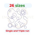 Science Quilt Machine Embroidery Design – Digital Download for Quilting Projects