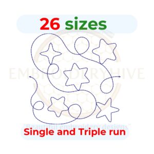 Star Quilting Block Machine Embroidery Design