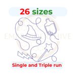 Wizard Quilting Embroidery Design – Digital Quilt Block in Single & Triple Stitch