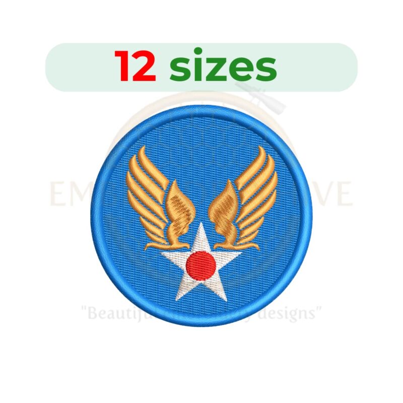 Buy Army Air Corps logo embroidery design