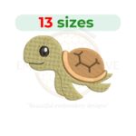 Baby Turtle Embroidery Design - Digital File for Embroidery Machines
