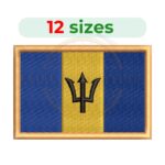 Buy Barbados flag machine embroidery design