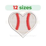 Buy Baseball heart machine embroidery design