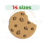 Buy Machine embroidery design of a bitten cookie