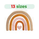 Buy Boho rainbow machine embroidery design