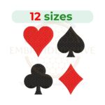 Buy Cards suits set machine embroidery design
