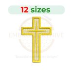 Buy Christian cross machine embroidery design for religious projects"