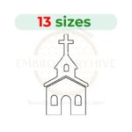 Church Embroidery Design - 13 sizes digital file for religious and spiritual projects.
