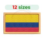 Buy Colombia flag machine embroidery design