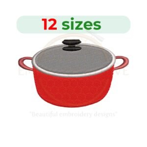 Cooking Pot Embroidery Design