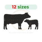 Cow and Calf Embroidery Design - Digital File for Embroidery Machines