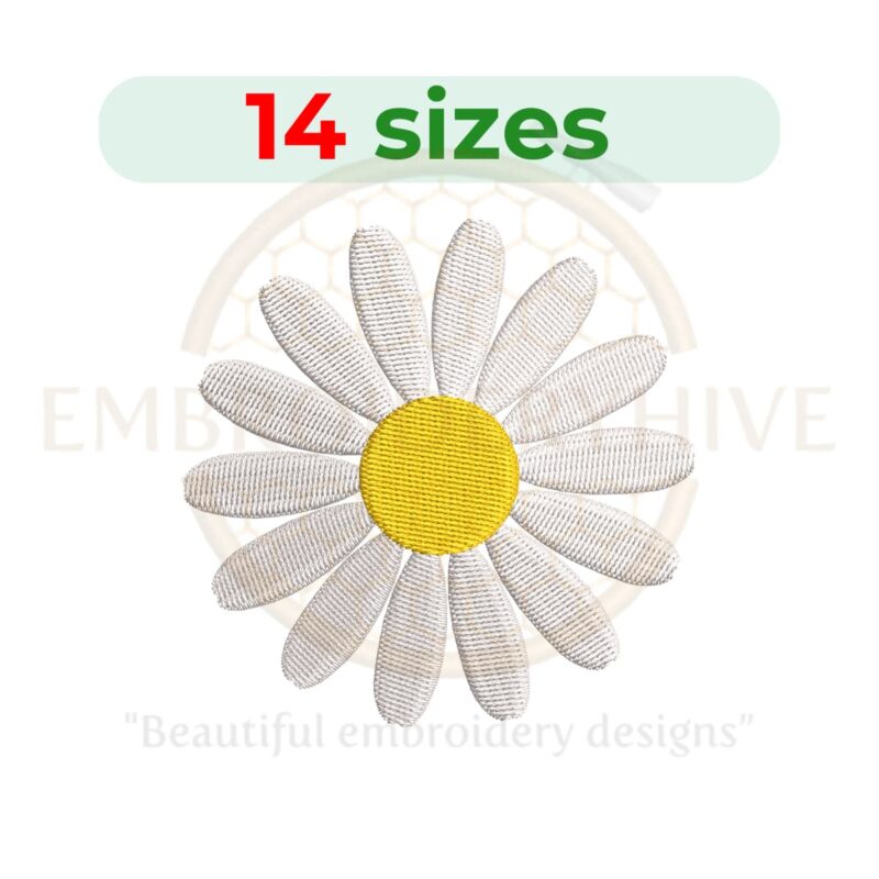 Buy Daisy Flower machine embroidery design