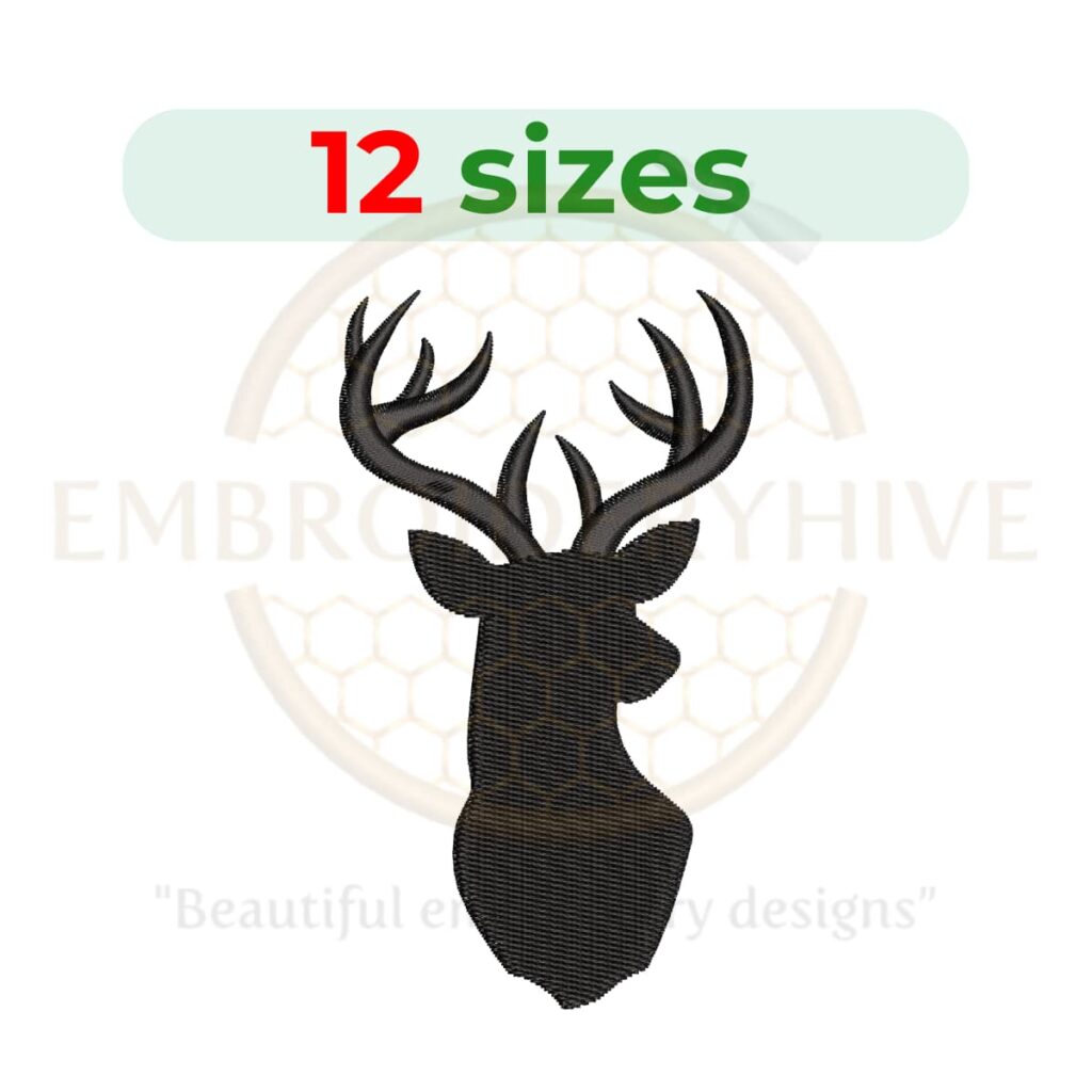 Buy Deer head machine embroidery design