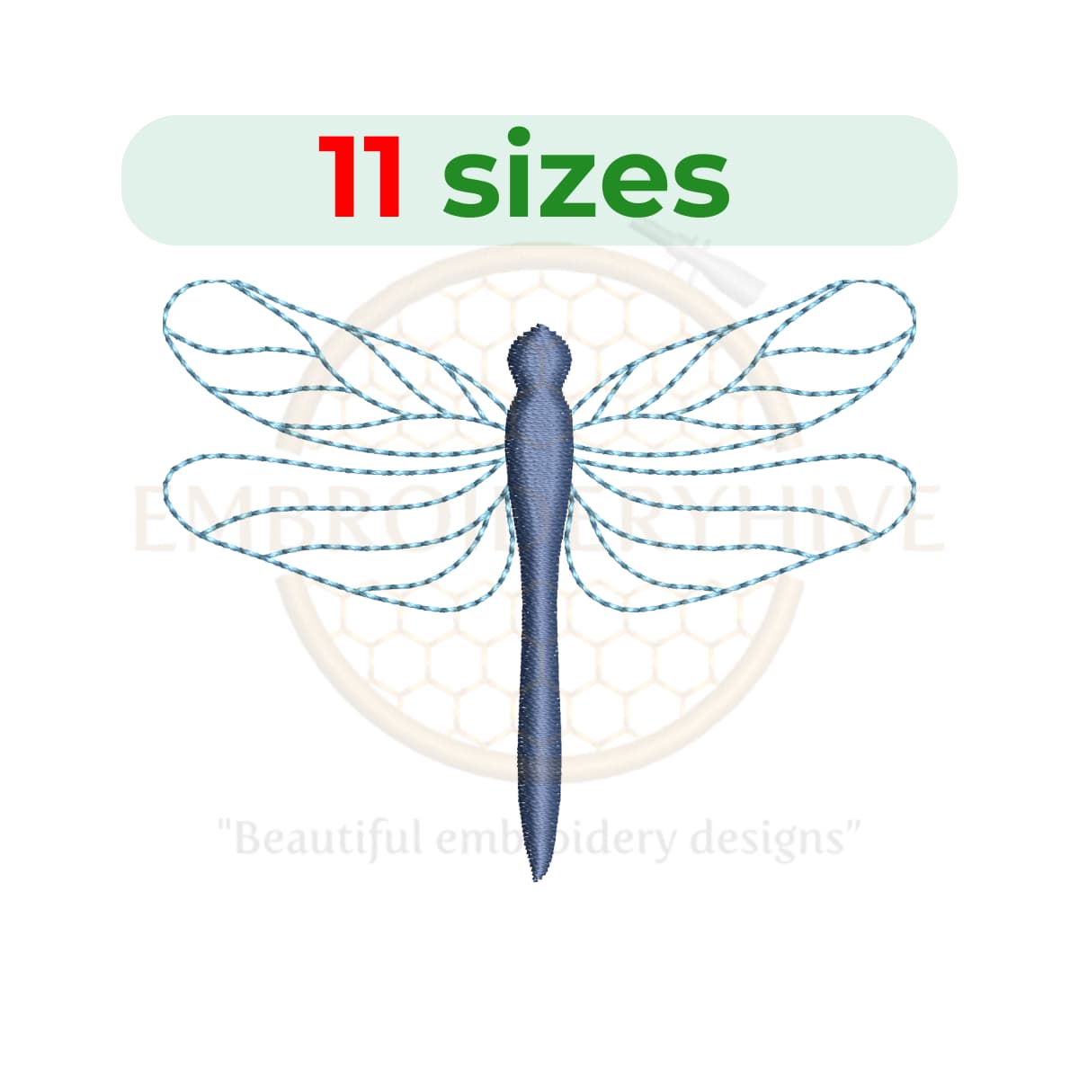 Buy Dragonfly machine embroidery design