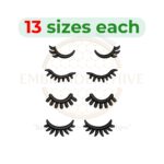 Buy Eye lashes machine embroidery design