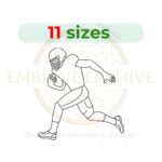 Buy Football player machine embroidery design