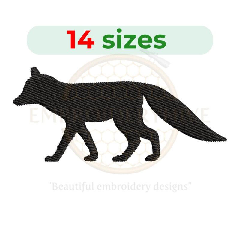 Buy Fox machine embroidery design