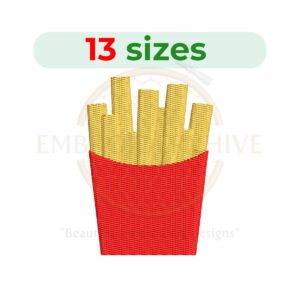 Buy French fries machine embroidery design